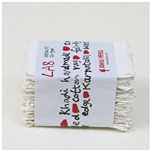 Khadi Papers - Handgefertigtes Visitenkartengröße (5 cm x 8 cm), Weiß, 150 g/m², 100 Blatt