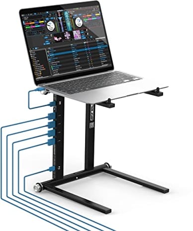 Reloop Stand Hub innovative Kombination aus Laptop-Ständer & fortschrittlichem USB-C-Hub mit PD-Unterstützung mit flexibler Aufbauweise mit 6 Positionen