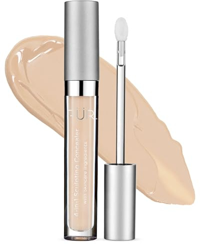 PÜR MINERALS 4-in-1 Sculpting Concealer for Women - Conceals, Brightens, Plumps & Corrects - Hydrating & Moisturizing Makeup Concealer with Medium to Full Coverage for Dark Circles - Light Nude, LN6
