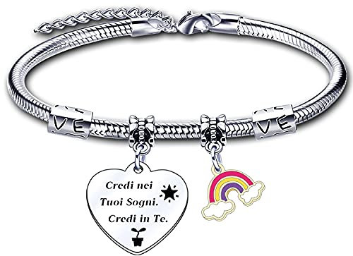 LUODAN Regalo Laurea Amicizia Bracciale,Regali Natale Amica Idee Amica Sorelle Bracciale Ispiratore Donna Ragazza per La Migliore Amica Regalo Laurea, Regalo Compleanno,Regalo Natale (1)