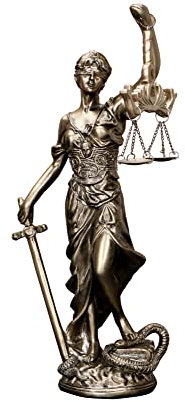 JKUDTQL Lady of Justice Statue Lady Justice Statue Blind Göttin of Justice Skulptur 30,5 cm Griechischer Römischer Engel Skalen der Gerechtigkeit Blindstatuen für Wohnkultur, Büro, Bücherregal