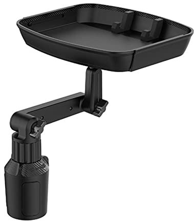 Yeeda 360º Adjustable Car Food Tray | Universal Car Cup Holder Expander Adapter, Tray Table Swivel Adjustable, Black