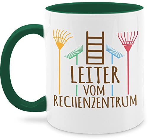 Tasse Tassen 325ml - Deko Hobby Geschenk - Leiter vom Rechenzentrum dunkel - 325 ml - Dunkelgrün - für gärtner garten kaffeetasse gartenliebhaber gärtnern schokotasse gartenfreund teetasse