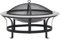 Feuerschale mit Funkenschutz 76 cm Feuerstelle Feuerkorb mit Schürhaken, Eisengrill & Feuerschutzdeckel, für den Garten/Terrasse/Heizung/Camping, Edelstahl