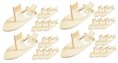 Toyvian 24 Stk Boot Selber Bauen Spielzeugboot Aus Holz Bootsbausatz Dekoratives Segelboot Aus Holz Zum Selbermachen Boot Bauen Segelboot Dekoration Das Schiff Dekorationen Kind Hölzern