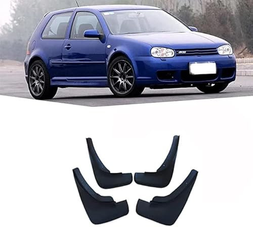 HCELET Auto Schmutzfänger Kotflügel Spritzschutz Kit für Golf 4 1998-2005, Car Styling Karosserie-Anbauteile Schwarz 4 Stück