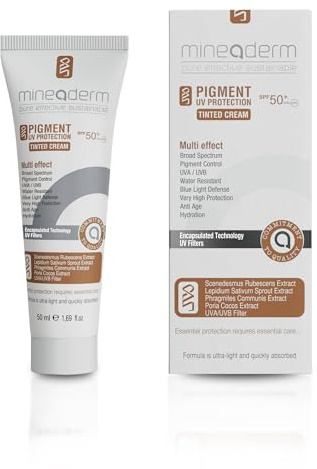 Mineaderm Pigment UV Protection Getönte Sonnencreme SPF 50+, UVA/UVB-Schutz, Schutz vor sonnenbedingten Flecken, Blue-Light-Schutz, 50 ml