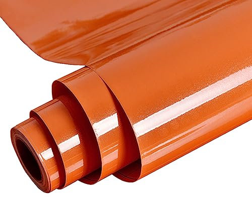 MOCNT Autoadhesiva Película de Muebles 80cm x 5m Vinilo Adhesivo Muebles Impermeable Papel Adhesivo Muebles Cocina Decorativas Pegatinas Pared Armario Papel Pintado Naranja
