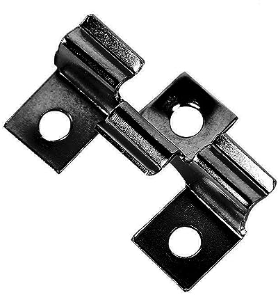 100pcs WPC Clips Edelstahl, Terrassenclips Schrauben Befestigungs Clips, Terrassenclips Clips Klammer WPC Clips - Klemmbereich 8/9/10 mm (6.5mm - Black)