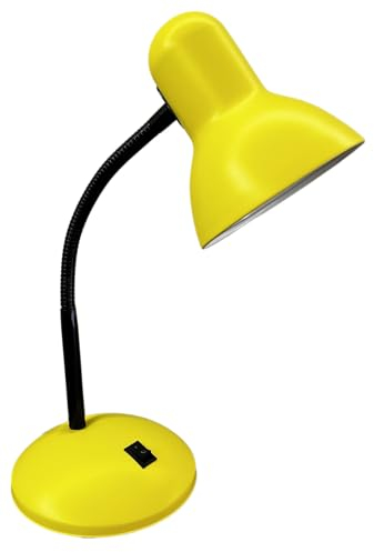 Bel Air Home - Schreibtischlampe PISA | Einstellbare E-27 Beleuchtung | Stilvolles Design | Energieeffizient, (GLÜHBIRNE NICHT INBEGRIFFEN) (GELB)