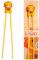 ESS-Stäbchen für Kinder, weiß, 22 cm, mit süßem Bär, Katze, Hase, Panda als Halterung für Anfänger, Stäbchen auswechselbar Löwe ( Lion )