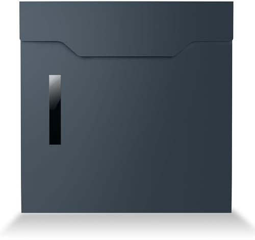 HOMEDEMO Briefkasten mit Zeitungsfach, Wandbriefkasten anthrazit, RAL 7016, 2 Schlüssel abschließbar, Moderner Postkasten Zeitungsrolle