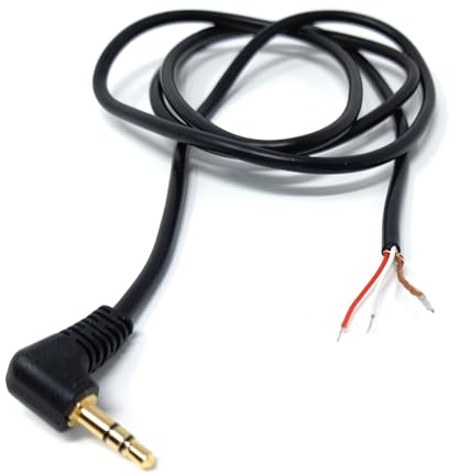 DRUT 1m 3.5mm Stereo AUX Jack Plug to 3 Pole Solder Bare Wire 3.3ft