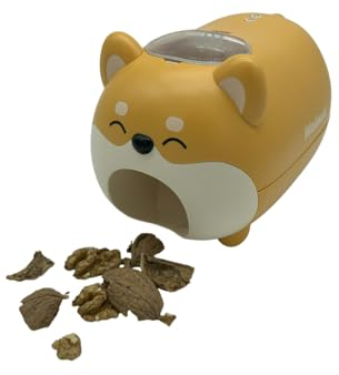 Pelamatic - Cascanueces Eléctrico con Diseño de Perro Shiba Inu - Accesorio de Cocina Encantador y Funcional, Ideal para Snacks Nutritivos