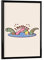 artboxONE Poster mit schwarzem Rahmen 18x13 cm Tiere Ich glaube... Retro-Hippie-Stil - Bild Retro Blumen bunt