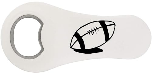 Azeeda 'Rugby Ball' Magnetic Bottle Opener (BO00080120) | Fridge Magnet / Flat Bar Tool for Beer, Soft Drinks and Home Bars