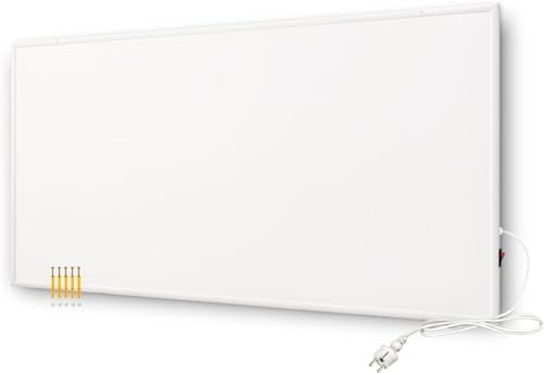 EVOKOR Infrarotheizung 700W, Infrarot Heizung Heizplatte Heizkörper Heizpaneel, Infarotheizkoerper Wandmontage mit Überhitzungsschutz, Wandheizung Elektrisch, Elektroheizung Energiesparend-1220*620mm