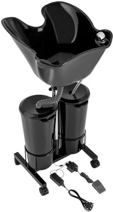 Lavabo portatile da parrucchiere, lavandino reversibile regolabile in altezza, lavabo mobile, lavabi in plastica, lavabo con pompa.