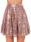 Glänzender Pailletten Minirock Damen - Plissee Shiny Metallic, Hohe Taille Glitzer Kurz, A-Linie, Party Club Kostüm, Faltenrock für Damen Kleidung Karneval