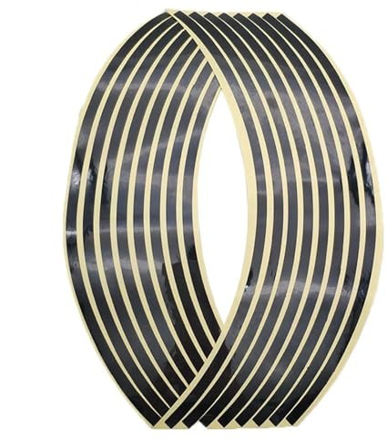 Felgendekoration Motorrad Rad Aufkleber Für SS 1000 750 800 900 M1000S S4/S4R Motocross Reflektierende Aufkleber Felgenband Streifen Langlebig und attraktiv(Black)