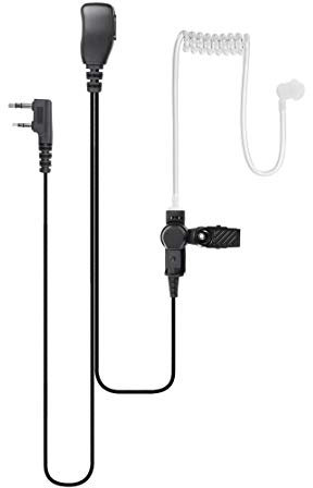 Hoornie Headset für Kenwood Funkgeräte mit rundem Ansteckmikrofon | Kompatibel mit TK-3201, TK-3301, TK-3401D, TK-3501, TK-3701D, NX-220, NX-320 und mehr! (2er Pack)