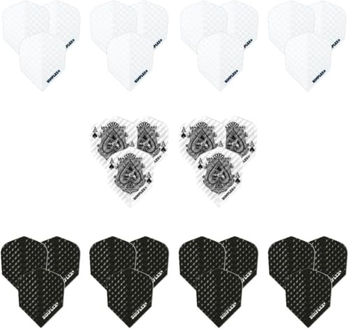Harrows Darts-flyg – 15, 30, 60 flygpaket I 100 mikron pilflygningar I premium extra starka tillverkade i Storbritannien I professionella darttillbehör (Dimplex)