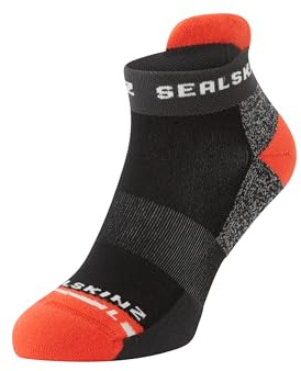 SEALSKINZ Unisex Blister Anklet Running Sock Pedham Anti-Blasen-Fußkettchen, Laufsocke, Schwarz, L