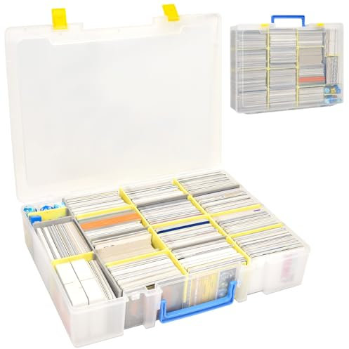 Xuerdon Sammelkarten-Aufbewahrungsbox, 2300+ Spielkartenhalter, Organizer, kompatibel mit PM TCG/für Yugioh/CAH/für Phase 10/für Fußball, Baseball, Sport (nur Hülle) – Mehrfarbig