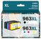 JORBO 963XL Multipack Tintenpatronen Ersetzt die 963 XL Druckerpatrone Kompatibel mit OfficeJet Pro 9010 9012 9012e 9014e 9015 9016 9019 9020 9025 9025e