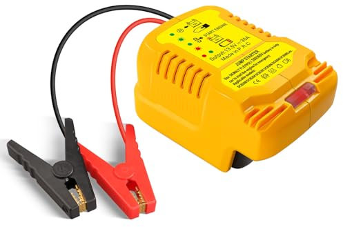 Car Jump-Starters Adapter for Dewalt 20v with Batteries Jumper Cables,11 Gauge Car Battery Jump-Starter, Heavy Duty Automotive Booster Cables for Jump Starting Dead or Weak Batteries