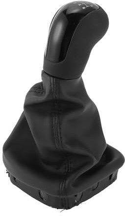 TUCKBOLD Pomo De Pa lanca De Cambios Manual De 6 Velocidades Con Cubierta para para mercedes-Benz Clase A | De Caja De Cambios De Plástico Negro De Cuero Sintético 1 Pc.