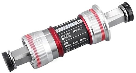 HESHUWEN Movimento Centrale Perno Quadro Cuscinetto in Lega di Acciaio al Titanio Movimento Centrale Conico Quadrato ASSE Ti 119mm for Bici Pieghevole Movimento Centrale MTB