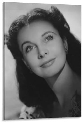KANLIBAI Vivien Leigh Schauspieler-Poster (2) Gemälde auf Leinwand, Wandkunst, Poster, Rollbild, Druck, Wanddekoration, Heimposter, 50 x 75 cm