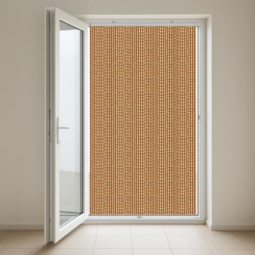 Susanna Home – Tenda Antimosche a Fili con Telaio in PVC per Interni ed Esterni, Zanzariera Decorativa per Porte e Finestre, Corda a Pallini - Disponibile In Diversi Colori e Misure (RUGGINE, 100X220)