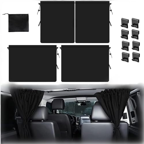 Rideaux de Séparation pour Voiture,Rideaux de Séparation de Voiture Protection Solaire,Rideau d'intimité de Voitures,Rideau Camping Car 3 Pièce,Amovibles,pour Plupart des Voitures