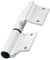 Cerniera per Porta Finestra Tipo Vecchio in Alluminio - Disponibile in Diverse Finiture | Cerniere Durevoli per Porte e Finestre (Bianco)