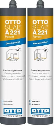 OTTOSEAL A 221 PARKETT Parkett-Fugenmasse 310 ml Kartusche C64 eiche hell (Packung mit 2)