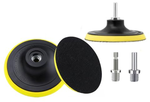 HOTCKB 3 Pcs Sanding Disc Backing Pad 100mm Replacement Pad Hook Loop Base | 4 Inch Sanding Pads with M14 Threads Drill Attachment,Polishing Pad for Sand Disc