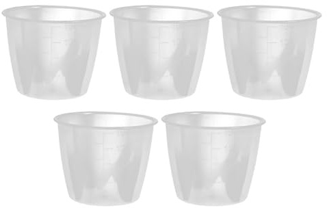 JECOMPRIS Lot de 5 Tasses à Mesurer le Riz en Plastique Transparent 160 Ml Graduation Claire, Récipient Doseur pour Cuiseur à Riz, Accessoire Cuisine Précis et Multifonctionnel Réutilisable