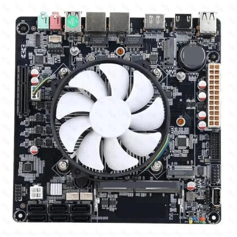 6-Bays N100/N150 Motherboard DDR4 6 3.0 I226 2.5G 17x17CM 2* M(N100 with fan,DDR4 8G 3200)