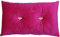 Bumble Rectangular Bee Scatter Cushion - Fuchsia Pink - Faux Velvet Look and Feel - Jewelled Metal Bee Buttons - Polyfilled - 100% Polyester - 30 x 50cm (12 x 20 inches) - Made by Riva Paoletti