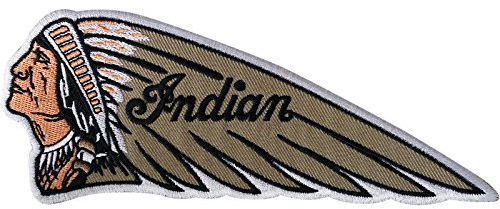 Indischer Aufnäher, zum Aufbügeln oder Aufnähen, bestickt, für Biker, Motorrad