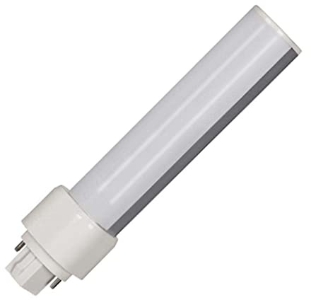 Satco 9 Watt LED PL 2-Pin Bulb, 4000K Cool White, 1000 Lumens, G24d Base, 50000 Hours, 120 Deg. Beam Angle, Horizontal, Type B, Ballast Bypass, 120-277 Volt; Frosted, Non-Dimmable