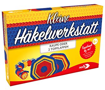Noris 606041839 - Kleine Häkelwerkstatt Set 1, Raupe oder Topflappen