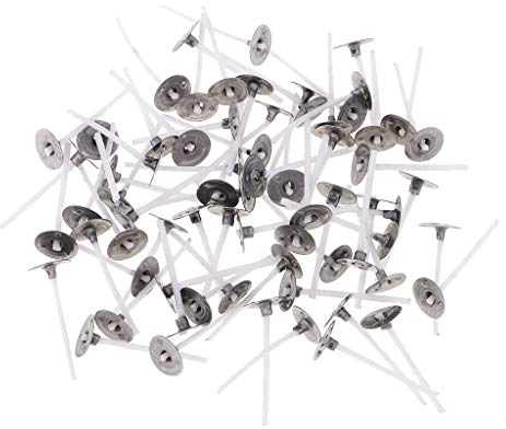 100 Stück Kerzendochte für die Kerzenherstellung, geringe Rauchentwicklung, vorgewachst, natürlicher Baumwollkern, Weihnachtsdekoration, Kerze zum Selbermachen, Teelicht - Weiß, 30 mm