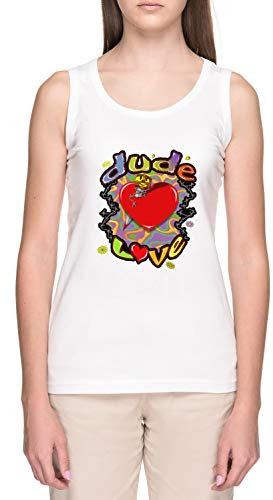 Luxogo Tipo Amore Lotta Donna Bianco Tank T-Shirt Maglietta Women's White Tank T-Shirt
