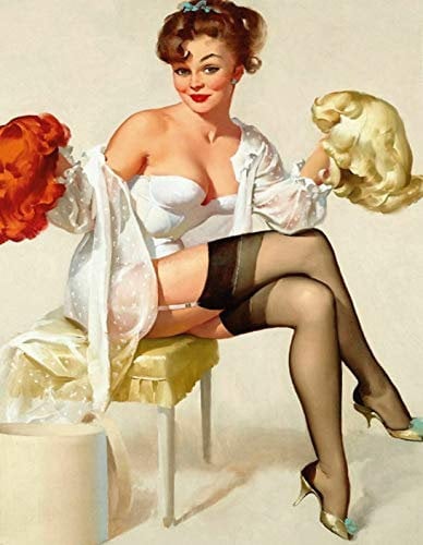 Sexy Pinup Girl Lady Hair glamour Model Vintage Retro Man Cave Bar Pub Shed Novelty Gift Aluminium Metal Tin Wall Décor Sign