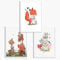 Sunnywall® 3er Set Poster Kinderzimmer - A4 Bilder Babyzimmer Kinderposter | OHNE Bilderrahmen | - Deko Mädchen Junge | Fuchs Hase Reh Waldtiere
