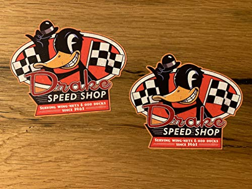 24/7stickers MG078/ 2X Hotrod Speed Shop Aufkleber 9x7,5cm Drag Racing V8 USA Muscle Car Oldtimer Retro Rar Kult Oldschool
