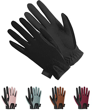 Thapower Women Horse Riding Gloves Winter Equestrian Horseback Gloves Lady Youth Girl Outdoor Star Pattern Mitts Perfect for Biking Cycling Gardening